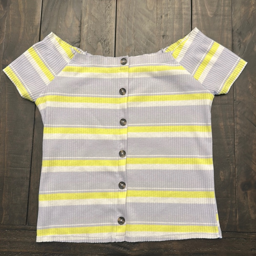 Arizona Jean Co ribbed short sleeve top
